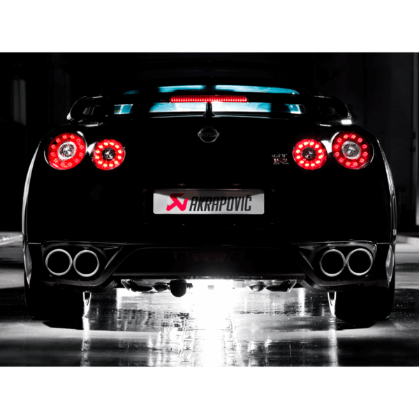 Akrapovic Slip-On Line Titanium with Carbon Tail Pipes Nissan GT-R R35 +18