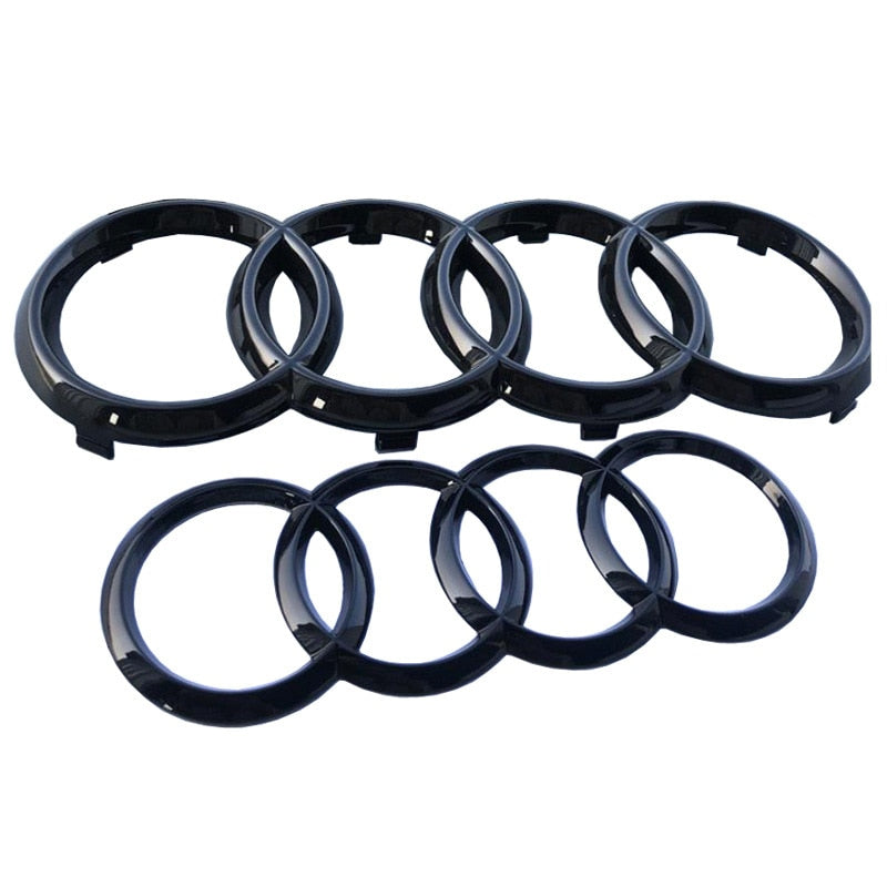 Audi 80A071802A Ring Logo Black Edition Sticker Emblem Blackline, Black, Only for Sportback Audi 80A071802A Ring Logo Black Edition Sticker Emblem Blackline, Black, Only for Sportback
