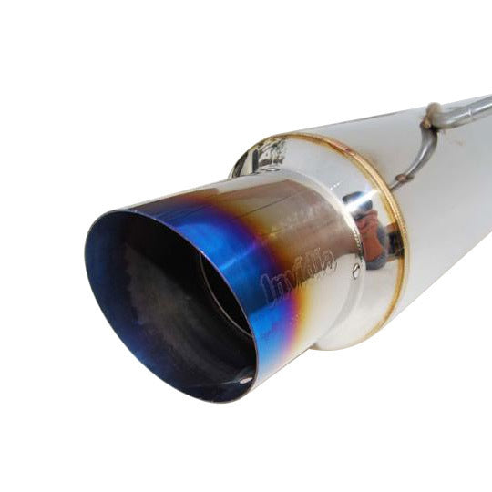 Invidia N1 Turbo Back Exhaust Resonated w/Catless Down Pipe, Ti Tip (WRX/STI GD 01-07)