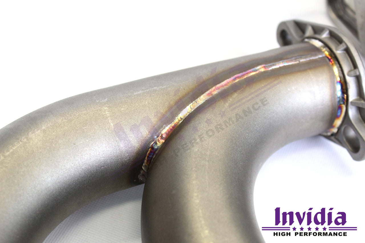 Invidia Q300 Non-Valved Turbo Back Exhaust with Oval SS Rolled Tips Volkswagen Golf R 13-17
