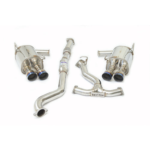 Invidia Q300 Turbo Back Exhaust w/Ti Straight Cut Tips (WRX 11-14/STI 11-21)
