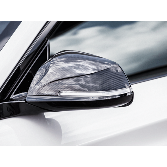 BMW M2 F87 Akrapovic Carbon Fiber Mirror Cap Set High Gloss