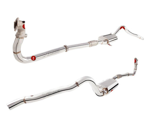 XForce 3in Cat-Back Exhaust - Stainless Steel Nissan Patrol GU Ute Leaf Spring 99-06