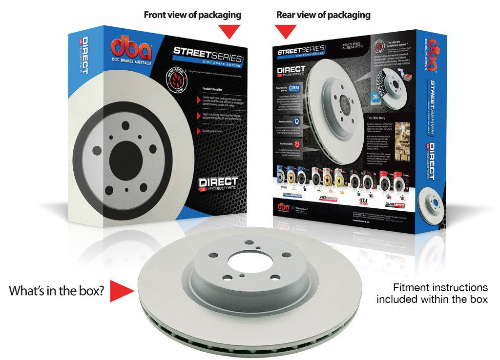 Street Series 2x Standard Front Rotors (Courier/Mazda B2500 92-99)