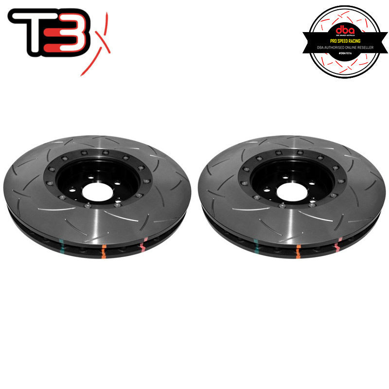 T3 5000 Series Slotted Front Rotor Black Audi SQ5 13-17/A8 Quattro 10-17
