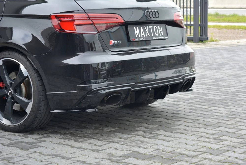 Maxton Design Audi RS3 8V Facelift Hatch Back Rear Side Splitters