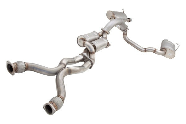 XForce Twin 3in Cat-Back Exhaust w/ Varex Muffler - Brushed Stainless Steel