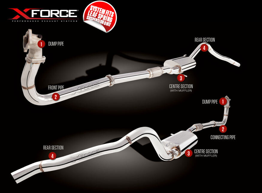 XForce 3in Turbo-Back Exhaust - Non-Polished Stainless Nissan Patrol GU Ute 99-06