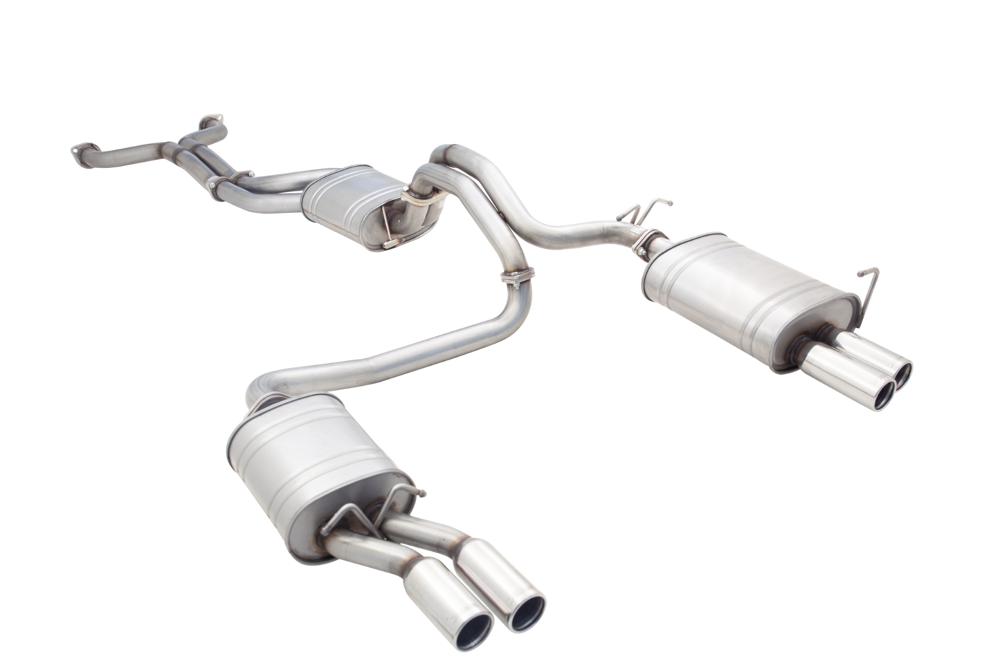 XForce 2.5in Cat-Back Exhaust - Quad 3in Tips Ford Falcon FG XR8/GT 08-11