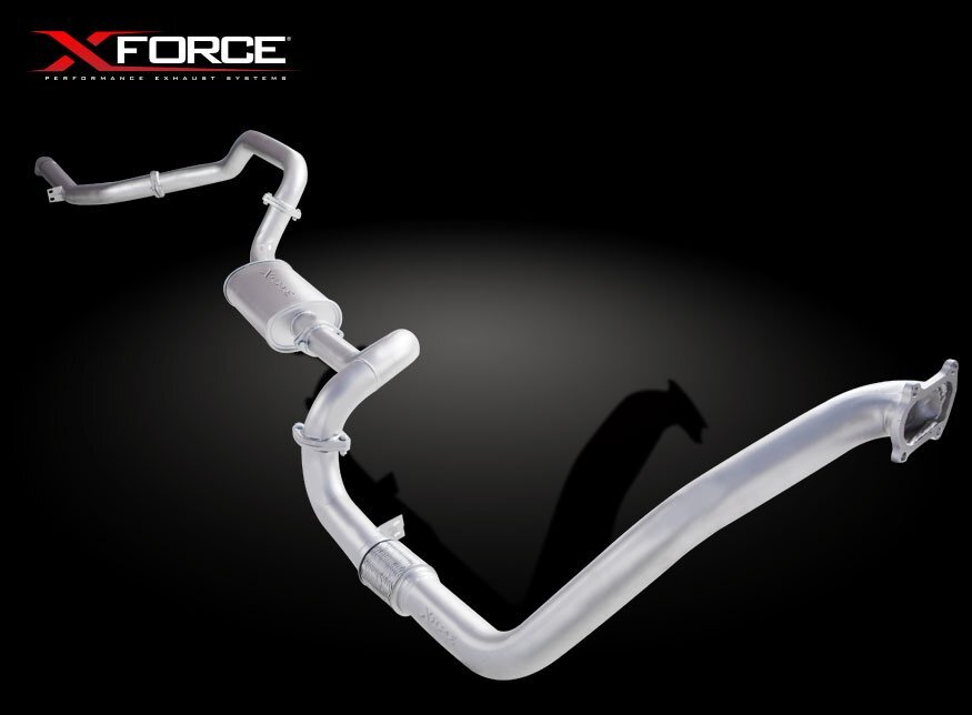 XForce 3in Turbo-Back Exhaust No Cat, Non-Polished Stainless Toyota Landcruiser 80 Series 90-98