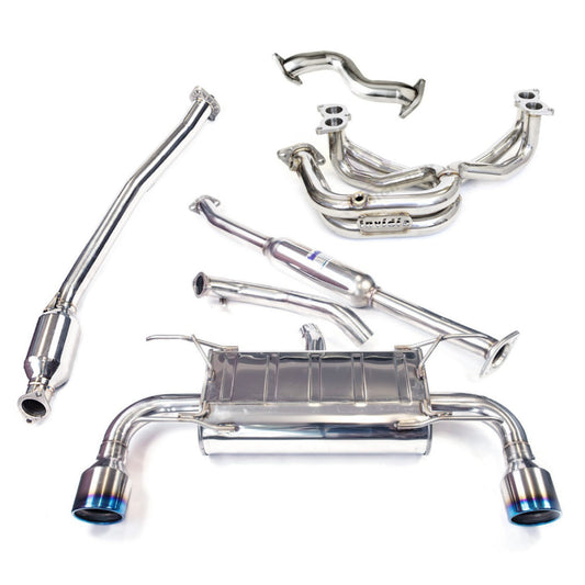 Invidia R400 Black Tip Engine Back Exhaust with Equal Headers (BRZ 12-17/86 12-21)