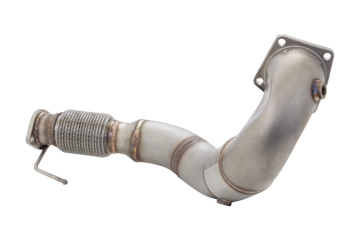 XForce Turbo Downpipe Polished 4in Inlet 3 in Outlet Hyundai Veloster 19-20