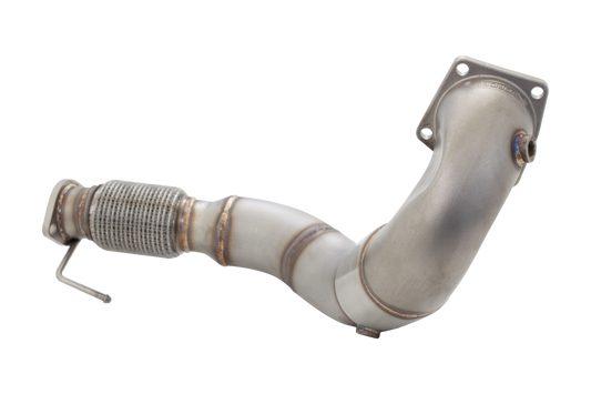 XForce Turbo Downpipe Polished 4in Inlet 3 in Outlet Hyundai Veloster 19-20