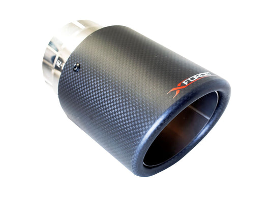 XForce 4in Tips to suit Cat-Back Exhaust 4in Outlet - Carbon Fibre (Golf R 2013+)