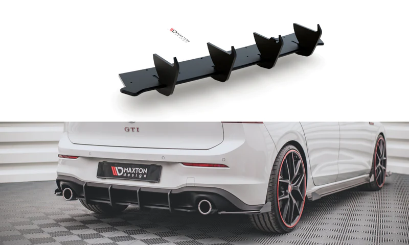 Maxton Design Racing Rear Diffuser Wrx Maxton Design Racing Durability Rear Diffuser V.1 MK8 Volkswagen Golf ...