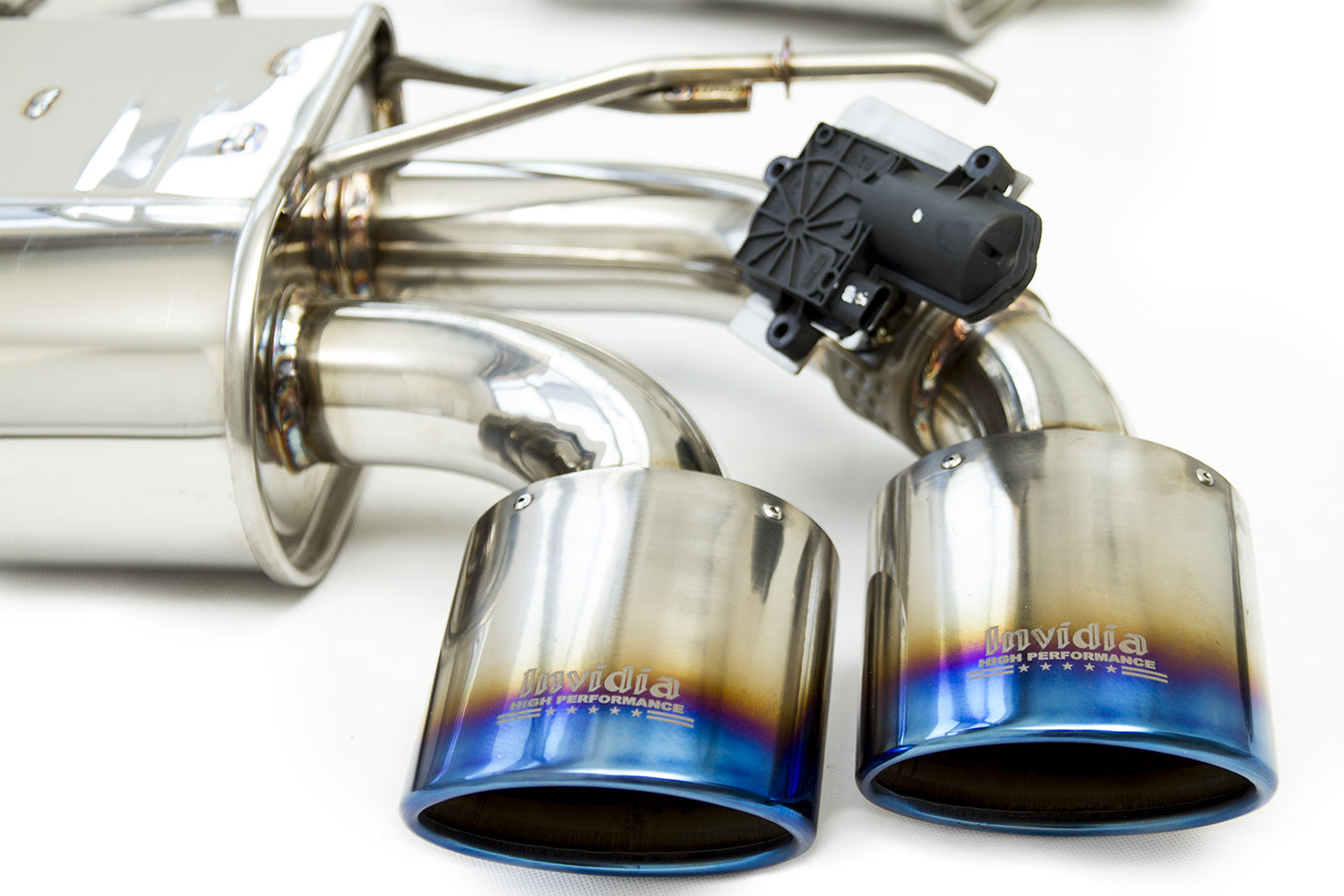Invidia Q300 Valved Turbo Back Exhaust with Oval Ti Rolled Tips (Golf R 13-17)